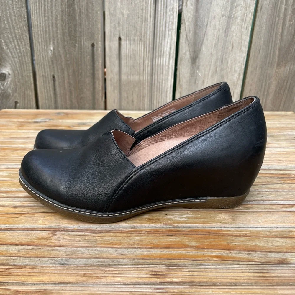 Dansko Liliana Black Wedge Loafer Size EUR 35 US 5 - Picture 6 of 16